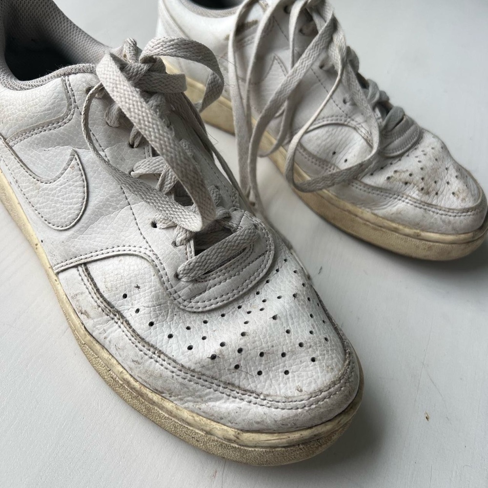 White Nike Air Force sneakers